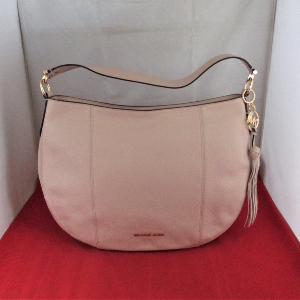 Michael Kors Brooke LG  Leather Zip Hobo Shoulder Bag   #3328